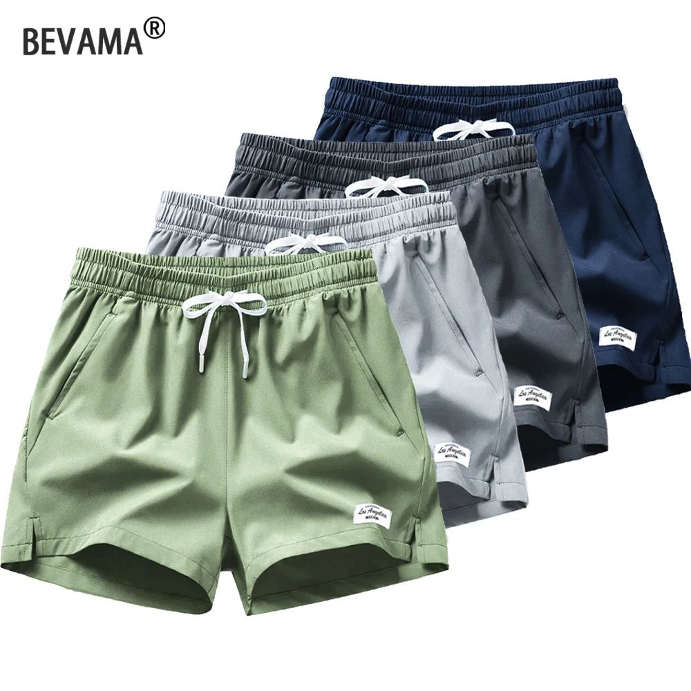 

Summer Men's Fitness Lightweight Sweatpants Casual Pockets Shorts Basic Solid Color Short Pants Jogging Beach Shorts Men
