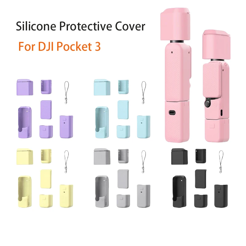 Case for DJI OSMO Pocket 3 Silicone Protective Cover Anti-Sc