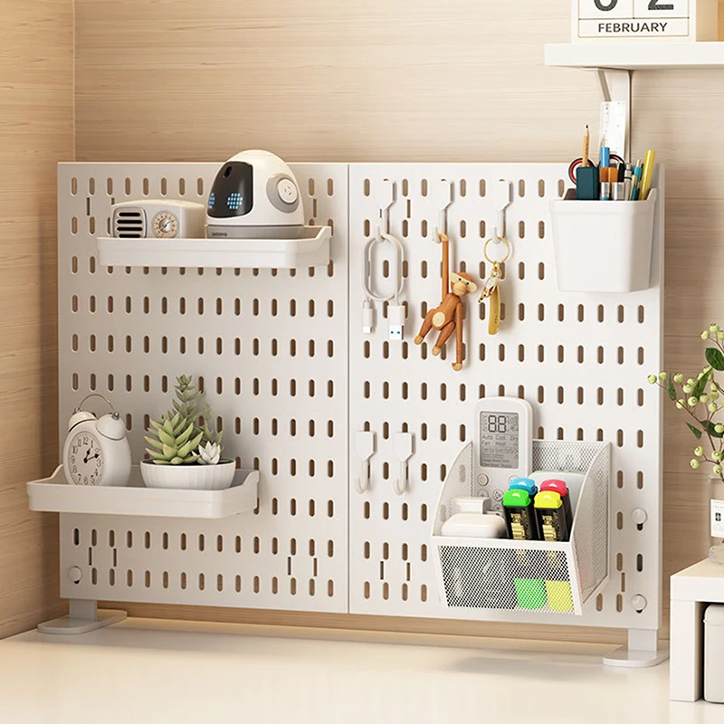 

New DIY Pegboard Accessories Hanging Shelf Storage Hooks Wall Organizer No Punching Crafts Organization For Garage Kitchen Room