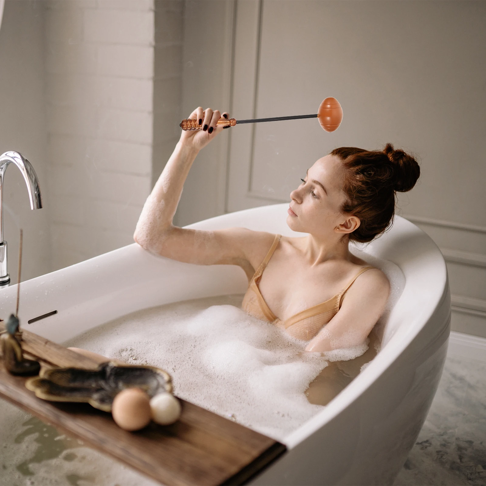

【】Shoulder Neck Massaging Hammer Ergonomic Wooden Body Relaxing Tool Double Side Manual Massager For Home Office Travel