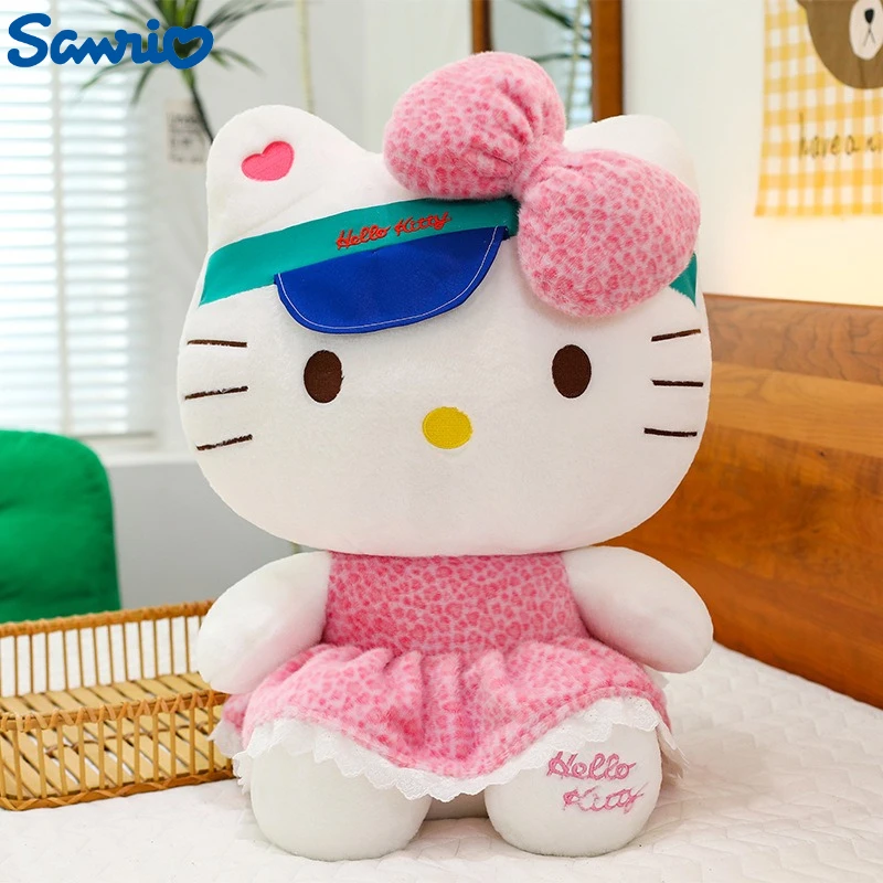 30/45/60CM Big Size Hello Kitty Knuffels Sanrio Peluche Cartoon Anime Pluche Kawaii Fornament Comfortabele zachte Pop Speelgoed Geschenken