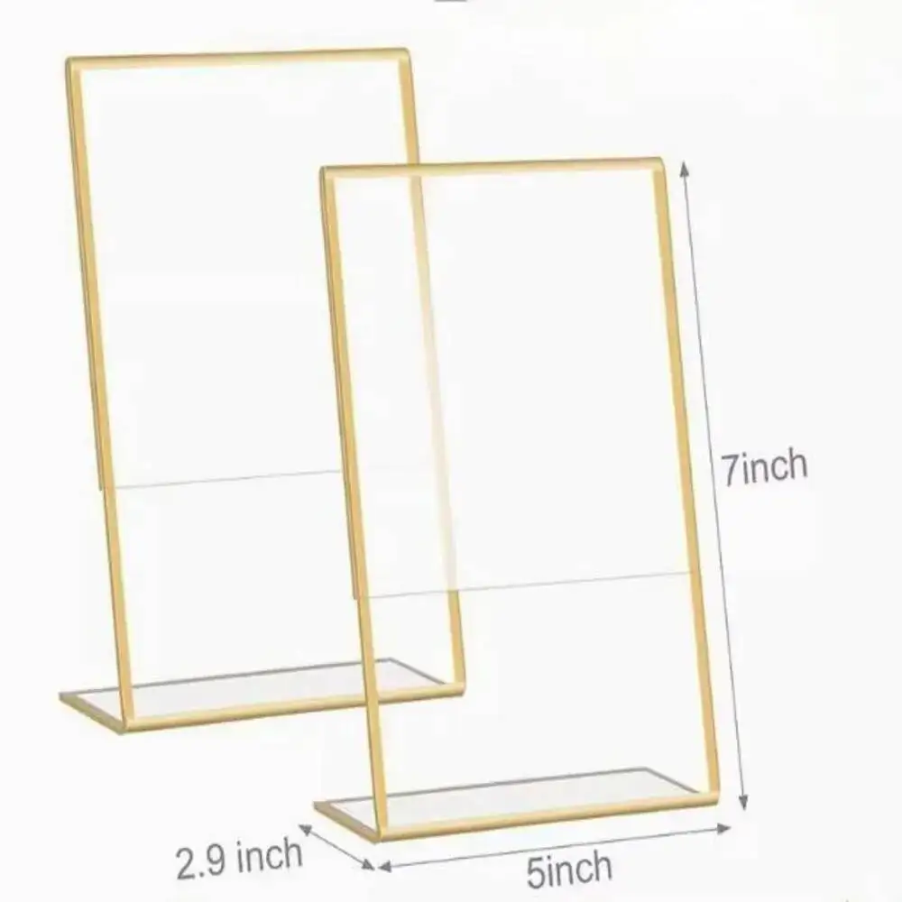 1PC A6 Table Sign L-Shaped Acrylic Display Stand Table Sign Menu Sign Product Price Tag Menu Sign