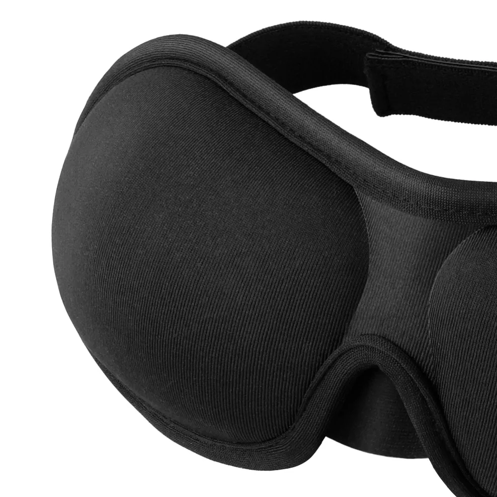 Soft Black 3D Eye Mask Memory Foam 21 x 8.5cm Light Blocking Eye Mask Travel Sleep Mask for Women