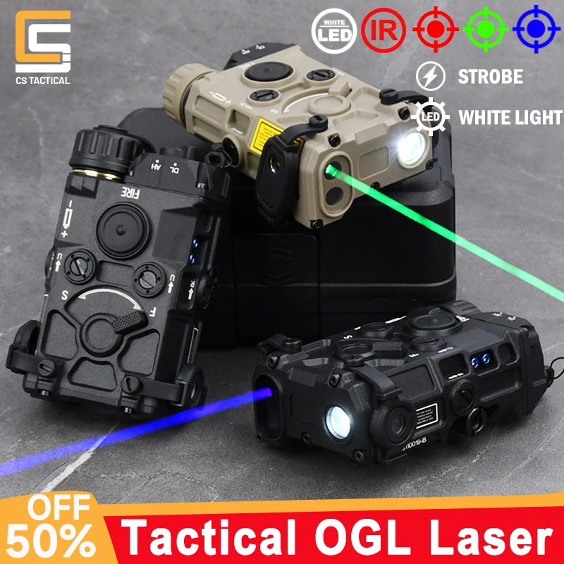 

WADSN Tactical Nylon Plastic OGL Laser Red Green Blue Laser IR Laser White LED Light Brightness Adjustable Full Featured Version