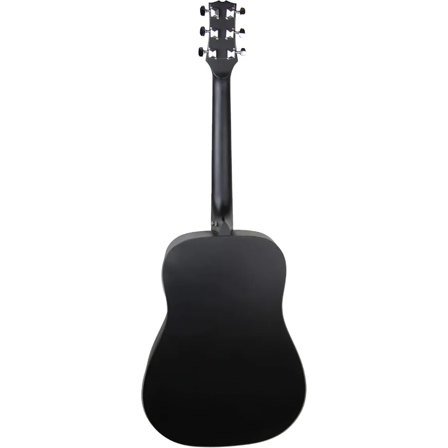جيتار صوتي S35 Dreadnought باللون الأسود غير اللامع مع حزمة شاملة بما في ذلك أوتار حقيبة الحفلة وحزام الموالف والتعليمات