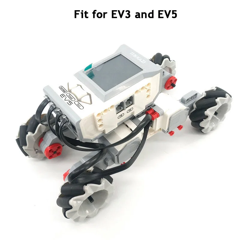 NEW Technical Mecanum Wheels Universal Omnidirectional Wheel for 45544 EV3 Robotics Model Parts DIY Building Blocks Tires Toys