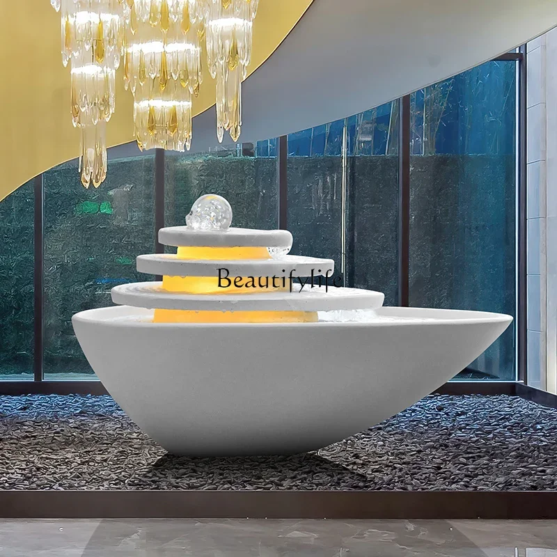 54Simple modern flowing water ornament circulating water floor water feature decorative entrance