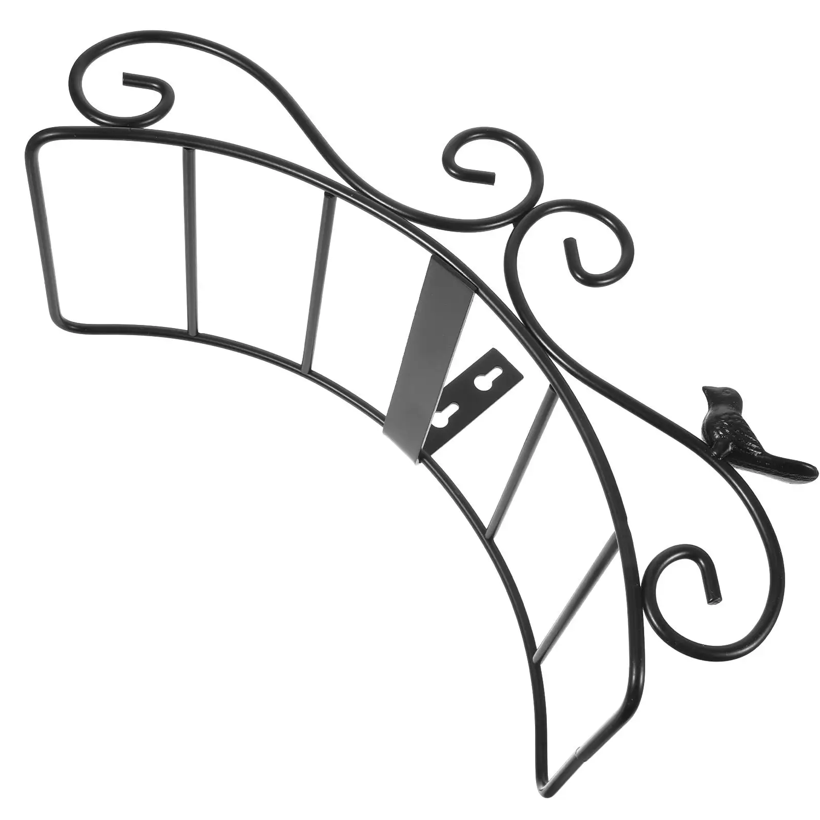 Iron Garden Support Rack Wall Pipe Storage Bracket Mount Pipe Holder Shelf Smooth Classic Outdoor Decor Easy Install