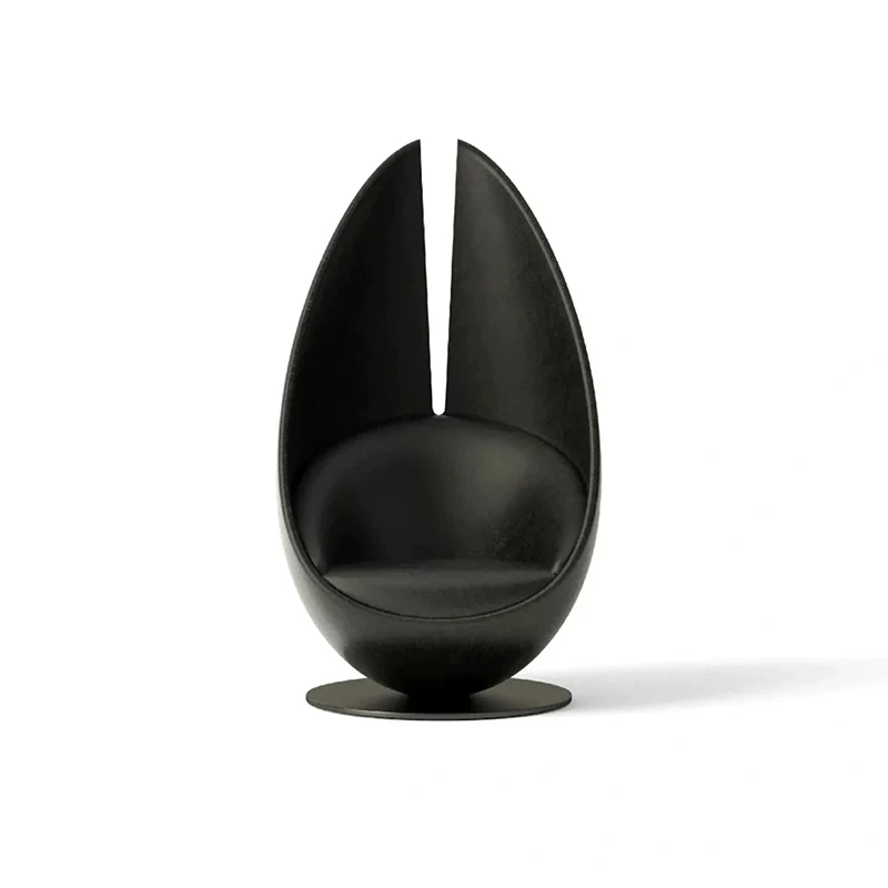 Light luxury simple bat sofa chair, creative designer hotel lobby reception chair, fiberglass rotating back chair chair