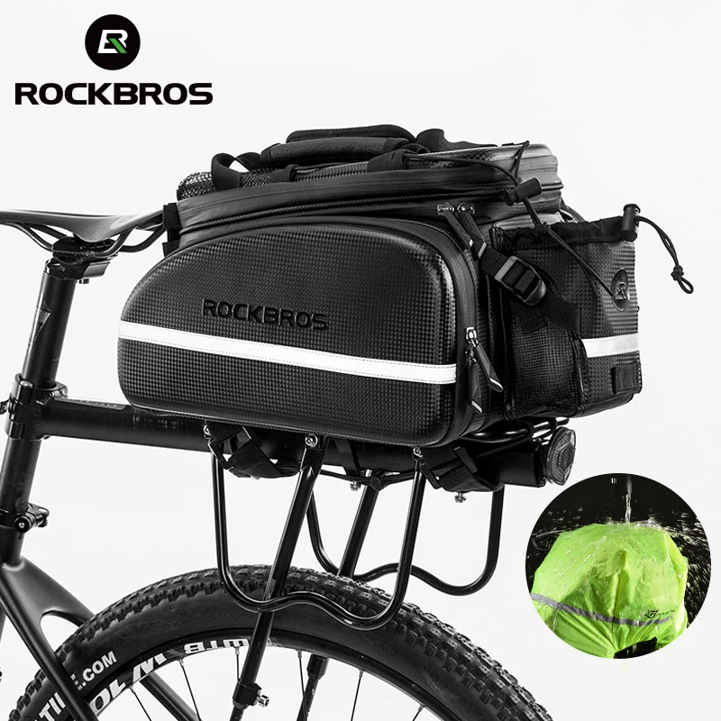 

ROCKBROS Bicycle Carrier Bag MTB Bike Rack Trunk Pannier Cycling Multifunctional Large Capacity Travel With Rain Cover