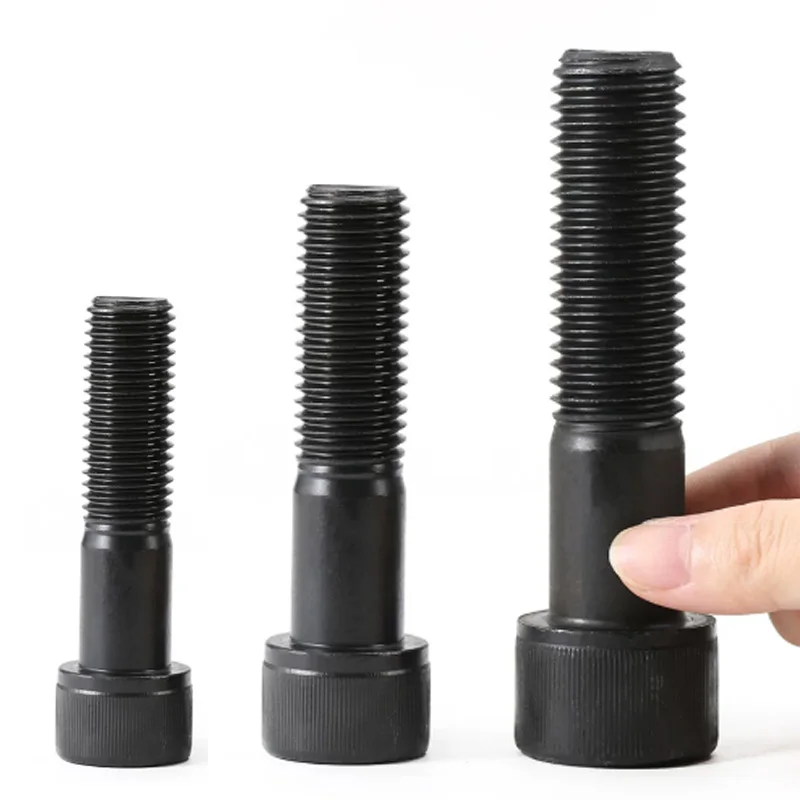 M3 M4 M5 M6 M8 Lengthened Long Allen Hexagon Hex Socket Cap Black Grade 12.9 Alloy Steel Half Thread Screw Bolt 30mm~300mm