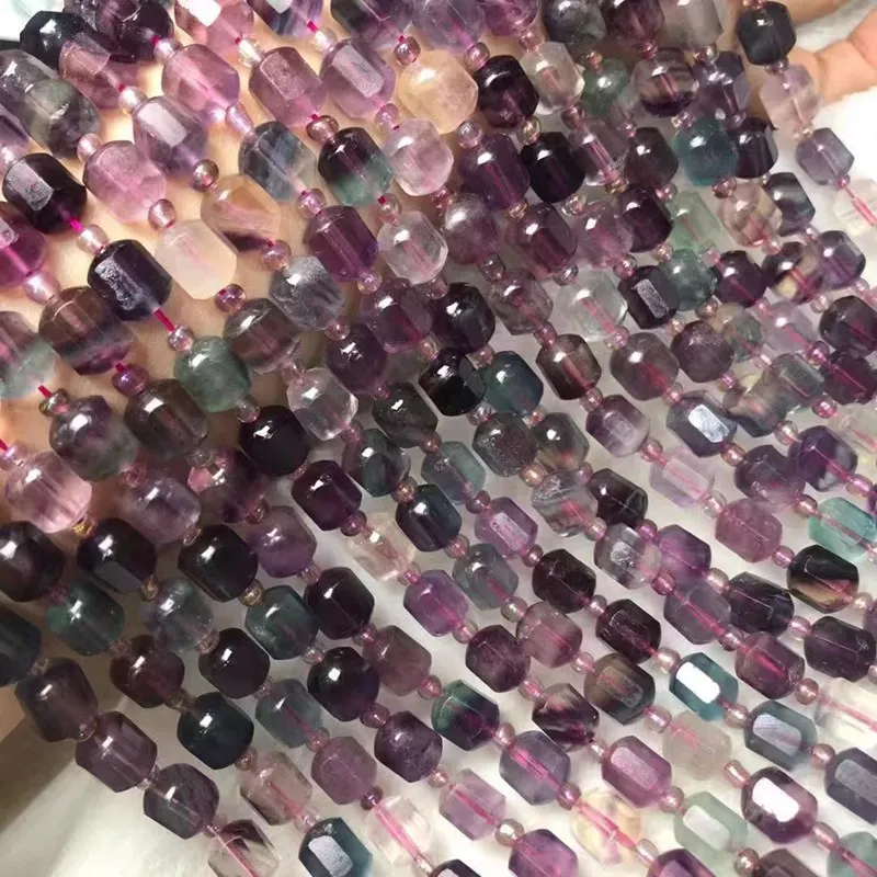 LOOSE BEADS Fluorite purple egg/square faceted 10mm/13mm  beads nature beads for making jewelry necklace 38cm FPPJ wholesale