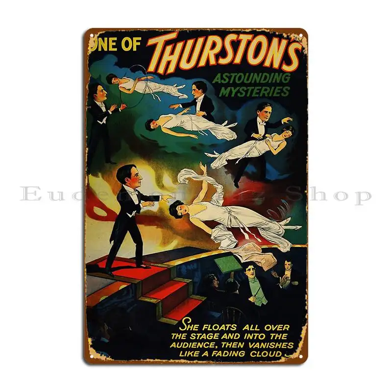 Thurston Magician Poster Metal Signs Club Custom Pub Mural Designing Wall Mural Tin Sign Poster