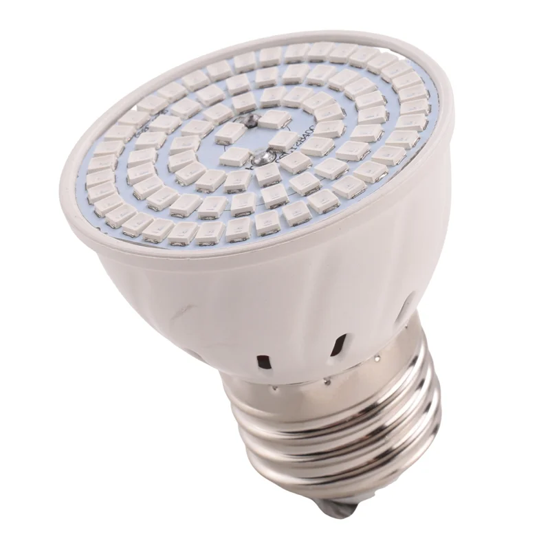 5X E27 80 LED 식물 성장 램프 LED 전체 스펙트럼 성장 전구 묘목 꽃 식물 램프-ABQU