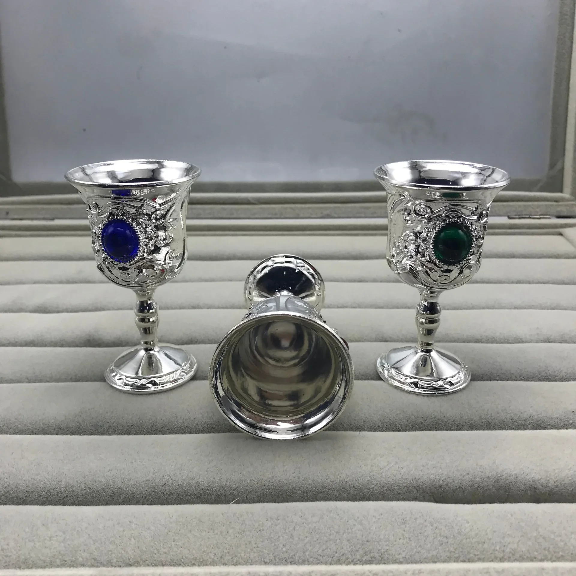 Wine Glass for Consecrate Wine Goblet Propitiate Water Cup White Brass Copper Essential Buddhist Articles for Magic Buddha Altar