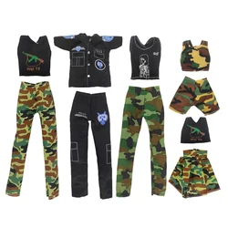 1/6 Handmade Fashion Cool Doll Clothes Camouflage Army Military Uniform for Barbie Doll Accessories Handmade Fashion Daily Suit