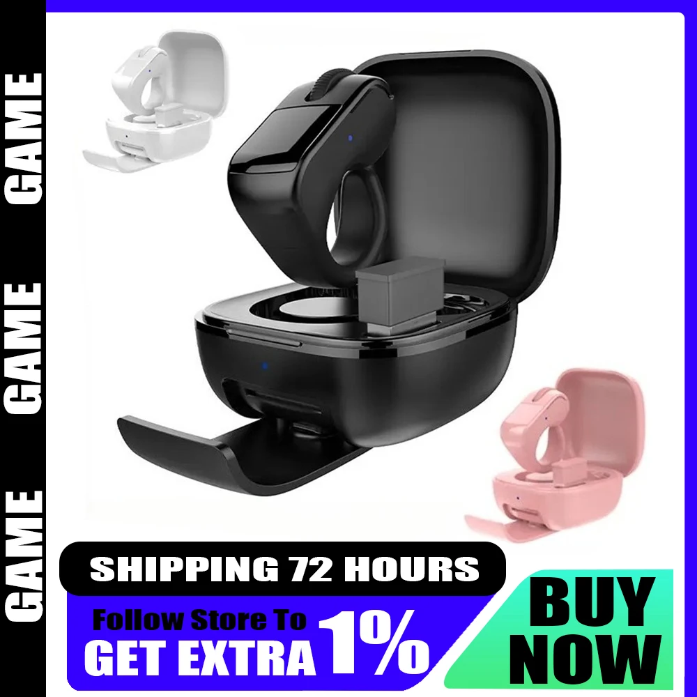 

Finger Ring Bluetooth Remote Control Wireless Dual-mode Mouse Portable Comment PPT Video Movie Page Flip Mice for Phone PCLaptop