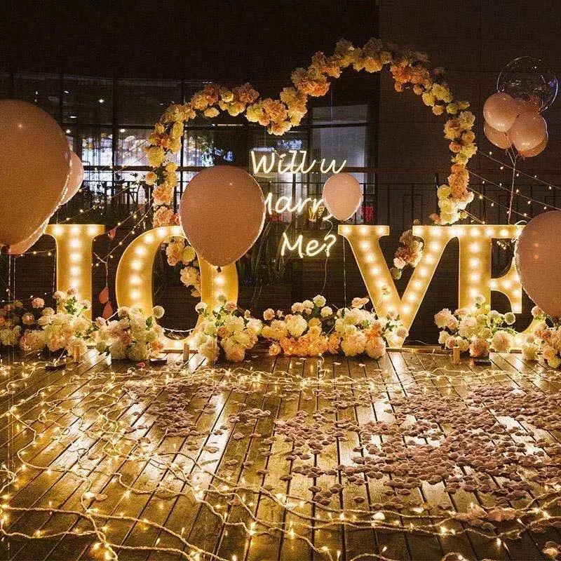 

6.5ft Heart Shaped Flower Row Flower Arrangement With Metal Arch Wedding Background Floral Arch Set Party Stage Props Decor