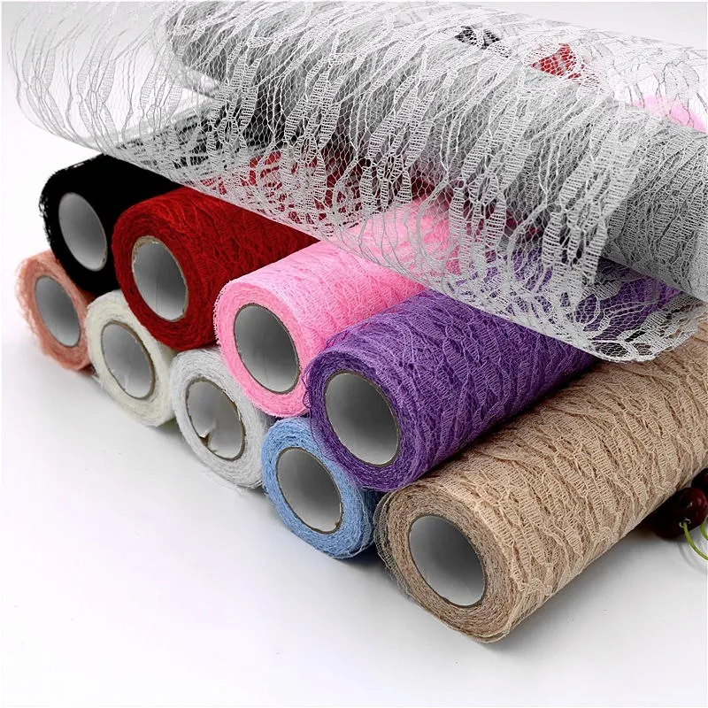 

Lace Tulle Roll Fabric for Baby Shower Shirt Wedding Party Decoration Table Runners DIY Craft Tablecloth Christmas Decorations