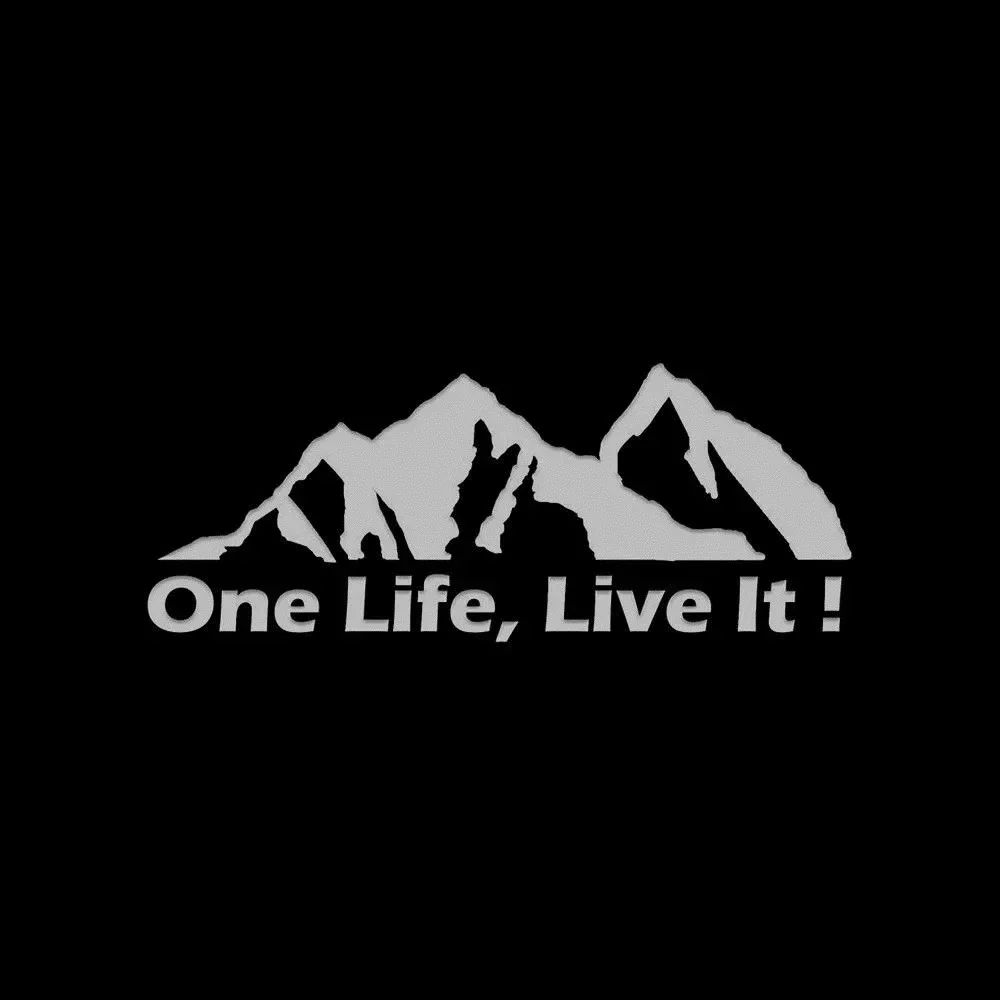 Car Sticker Interesting ONE LIFE LIVE IT ! Off Road Mountain Silhouette Vinyl Decals Car Accessories