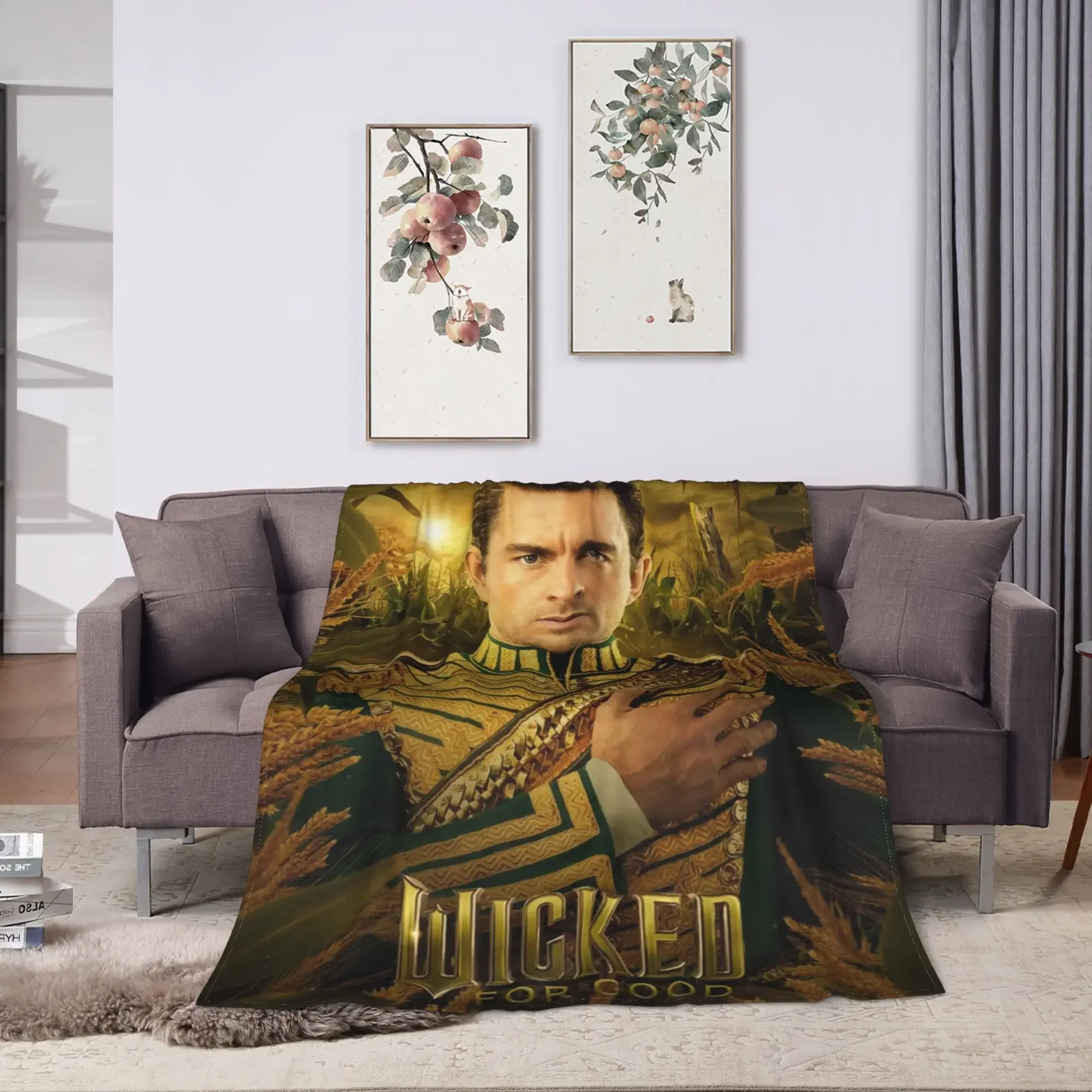 Custom Wicked For Good Fiyero 2025 Film Super Soft Blanket Kids Plush Bedding Throws Novelty Living Room Flannel Bedspread Bed