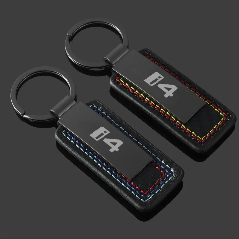 Alloy Leather Car Key Rings Rope KeyChain Buckle for BMW I4 Logo E83 E93 F25 G20 G21 Car Fashion Keyrings Gifts Key Accessory