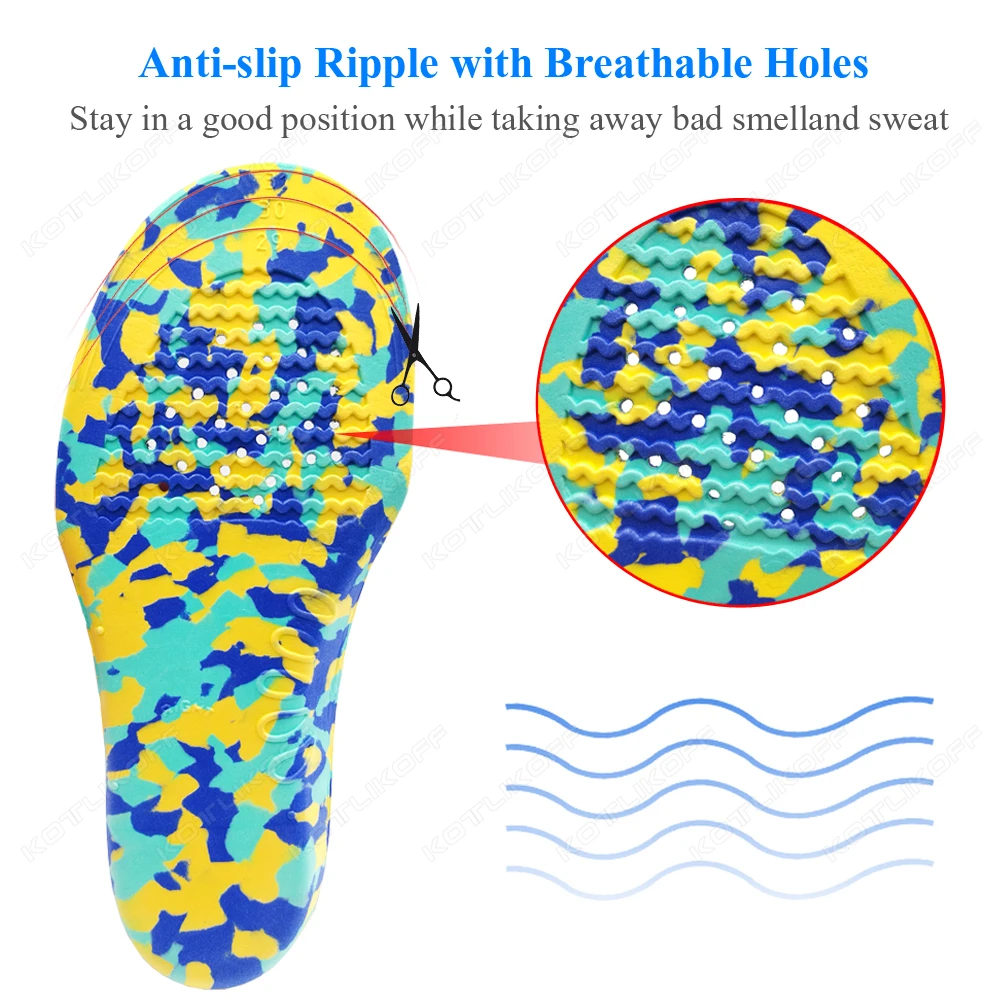 어린이 정형외과 신발 깔창 평발 케어 교정 아치 지지 족저근막염 완화 편안한 스포츠 신발 패드