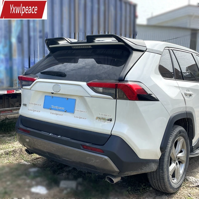 

For Toyota New RAV4 Spoiler 2020-2022 ABS Glossy Black /Carbon Look Big Style Rear Roof Spoiler Trunk Wing Body Kit Accessories