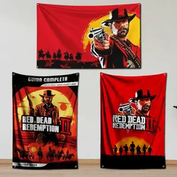 3x5 Ft Red Dead Redemption 2 RDR2 US West cowboy Flag Banner Polyester Printed Garage or Bedroom Living Room tapestry Decoration