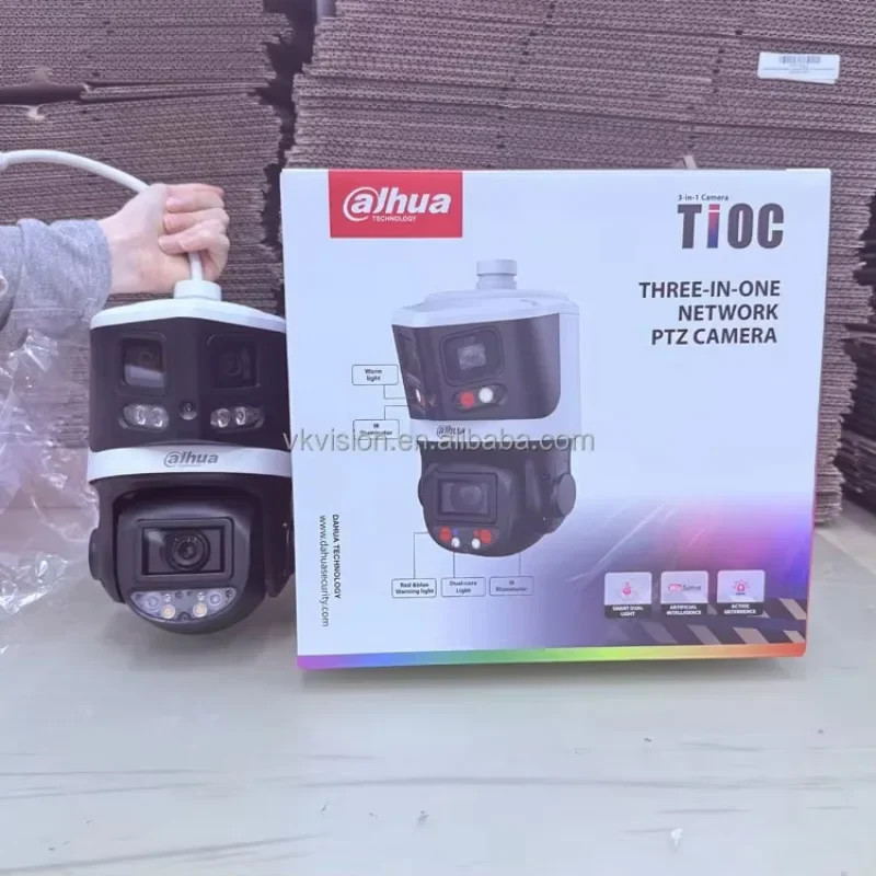 8MP + 4MP 10x Starlight TiOC disuasión activa inteligente doble luz CCTV cámara PTZ panorámica SDT3E410-8P-MB-A-PV1