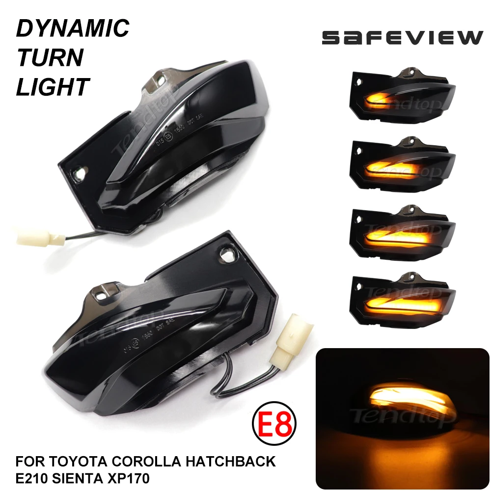 For Toyota Corolla Sport E210 2019 2020 Yaris XP210 Sienta Car LED Dynamic Turn Signal Indicator Sequential Side Mirror Light