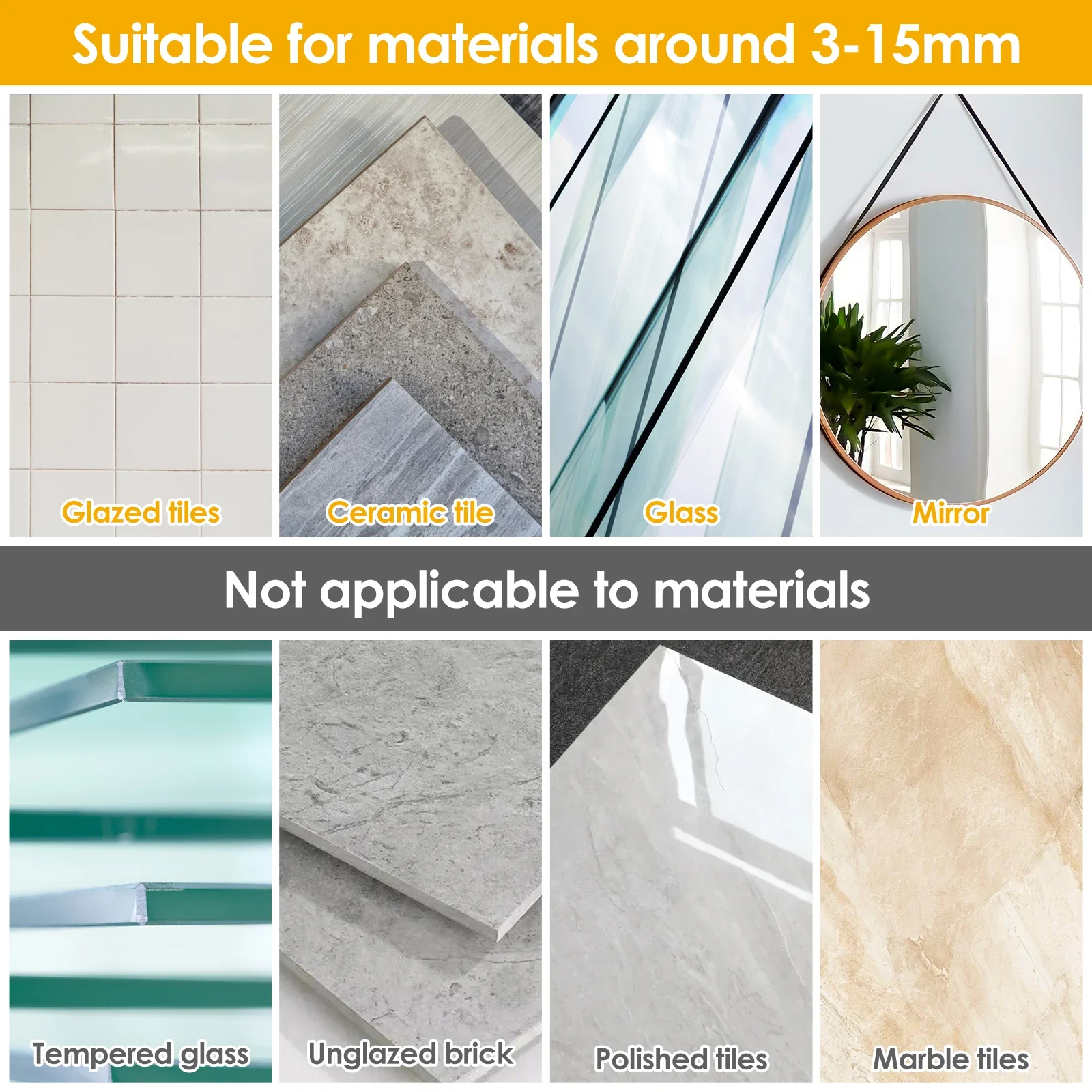 Glassnijder 2 in 1 Tegelsnijder Gereedschap 3 mm-15 mm Aluminium Spiegel Snijden Handgereedschap Scherp Glassnijgereedschap voor keramische tegels