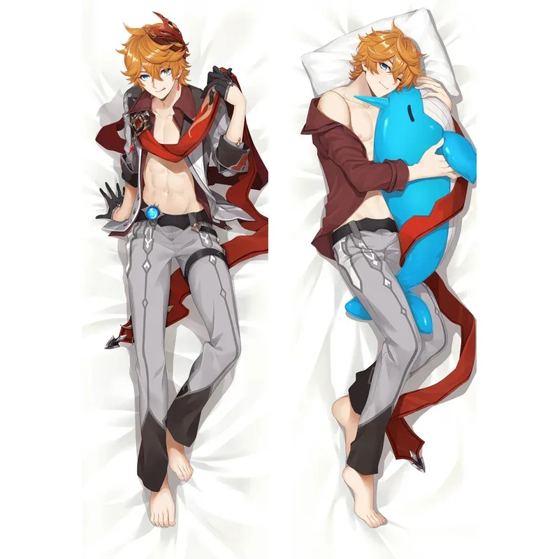 Tartaglia تأثيري Dakimakura المخدة Tartaglia Peachskin وسادة حالة العناق.. Otaku وسادة غطاء