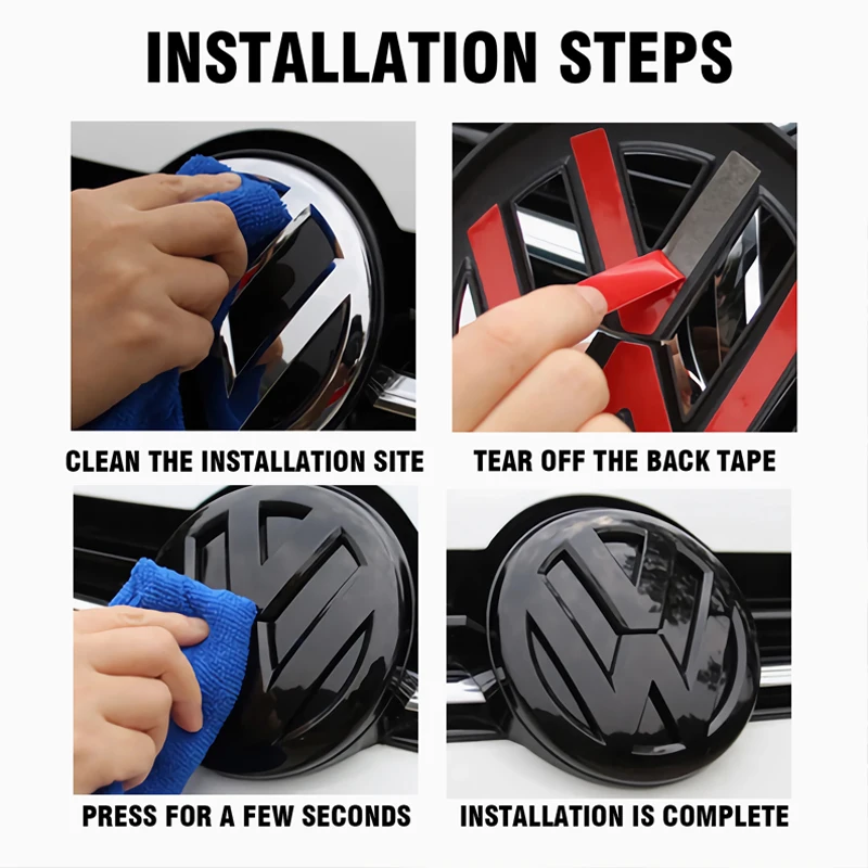 شعار سيارة الجبهة مصبغة الخلفي الجذع لاصقة تزيين اكسسوارات لفولكس واجن GTI جولف بولو 6 7 باسات VW CC تيجوان T-ROC جيتا #5