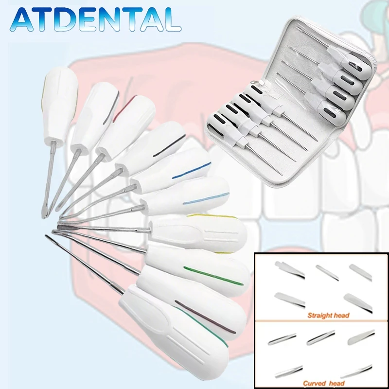 10 Piece Dental Luxating Elevator Curved Root Set Minimally Invasive Tooth Extraction Oral Tool