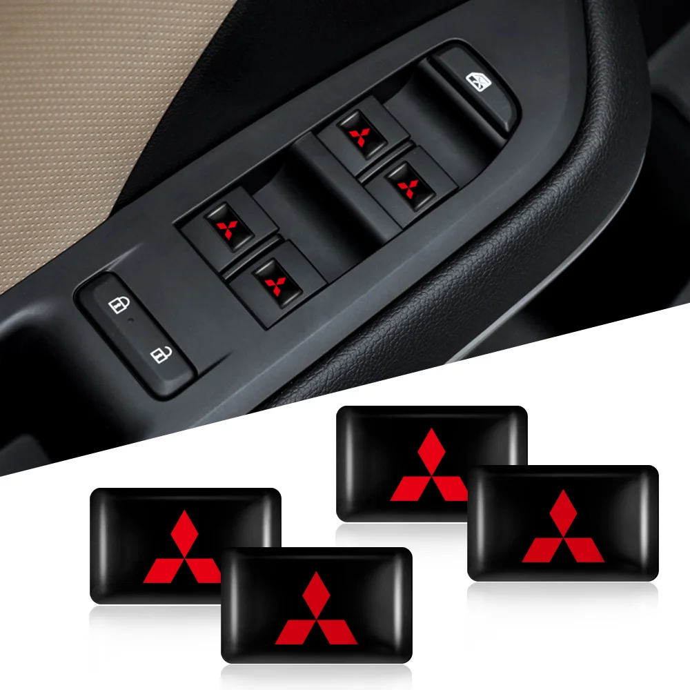 

10/20/50 шт. автомобильный 3D эпоксидный декор на руль, значок, наклейки для Mitsubishi Ralliart Pajero Lancer EX Outlander ASX Competition