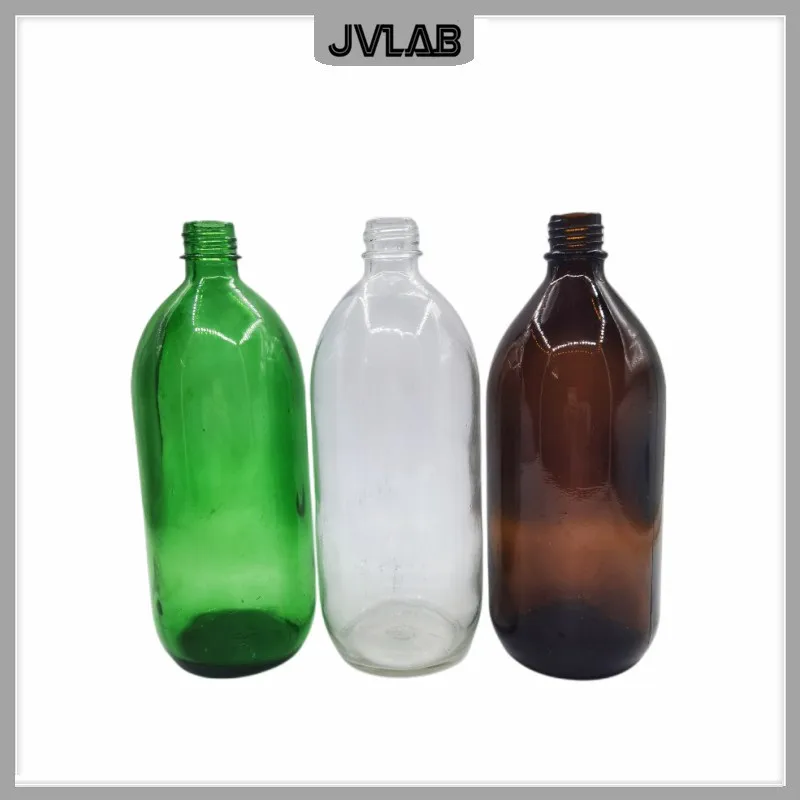 Reagent Bottle For Dispenser Brown Glass Bottle 500 mL Transparent Solvent Bottle 1000 mL Suitable For Bottle Top Dispenser