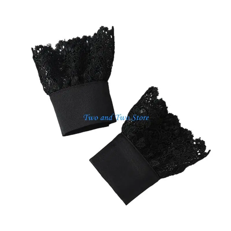 الأصفاد المعصم HX6F للفتيات الأصفاد جوفاء كشكش للانفصال جميل قميص كم الأصفاد #4