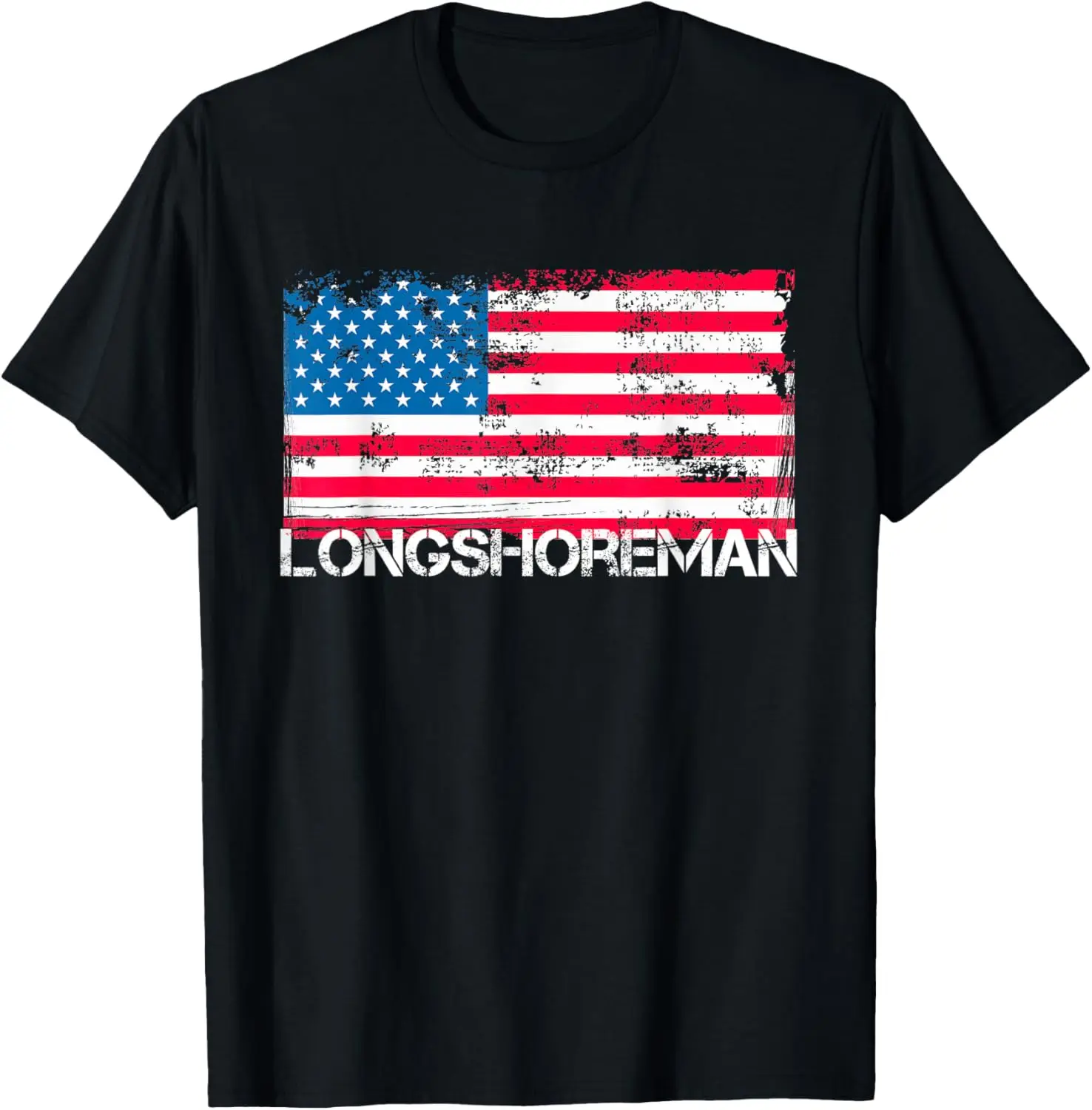 Patriotic Longshoreman Vintage US Flag T-Shirt