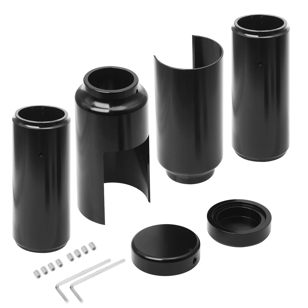 Motorcycle Aluminum Black Full Front Fork Cover Tube Cap Set For Harley Softail Street Bob FXBB Low Rider FXLR 107 2018-2022 21