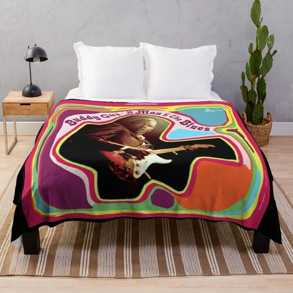 Buddy Guy A man the blues Throw Blanket Soft Comfort Blanket for Reading Watching TV