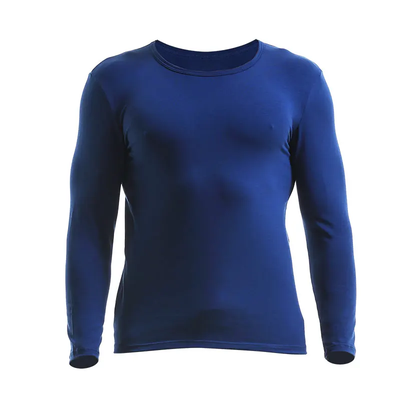 Dünne Pyjamas Herren Top Einzelstück Herbst und Winter reine Baumwolle Basisschicht Unterwäsche Jugend lässig lose langärmelige Home Wear