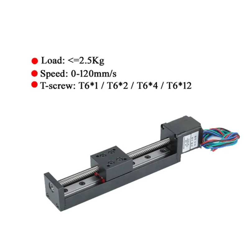 3D printer T-type micro stepper motor linear module 50-100mm travel slide, nema11