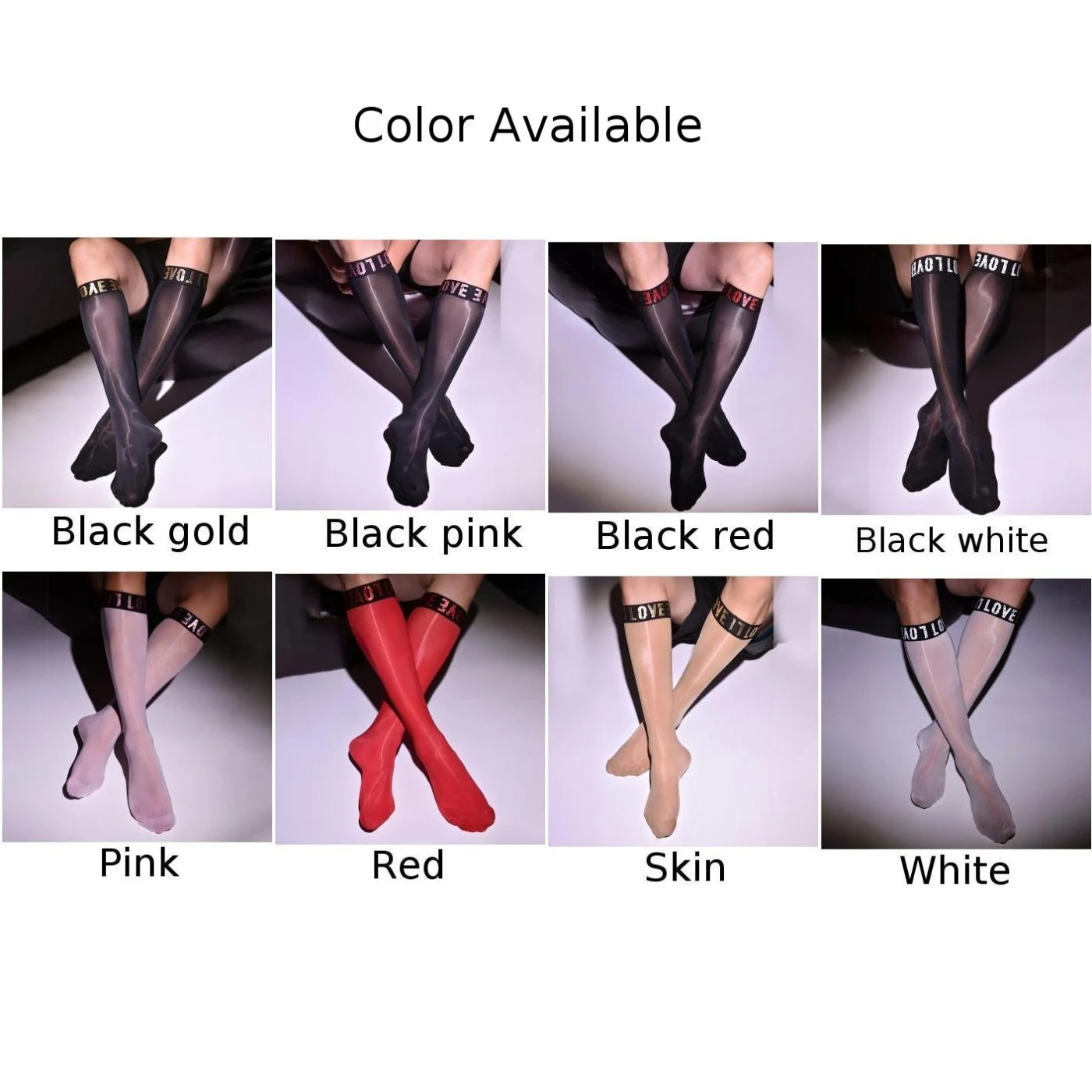 핫 패션 신상 양말 울트라 씬 편안한 실크 신축성 무릎 길이 롱 양말 나일론 오일 광택 팬티스타킹 시어