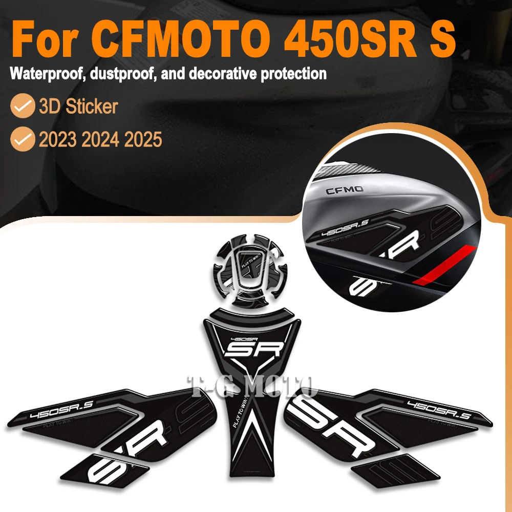 

Для CFMOTO 450SR S 450 SR 450SR-S 2023 2024 2025 450SRS мотоциклетная накладка на бак 3D эпоксидная защитная наклейка наклейка