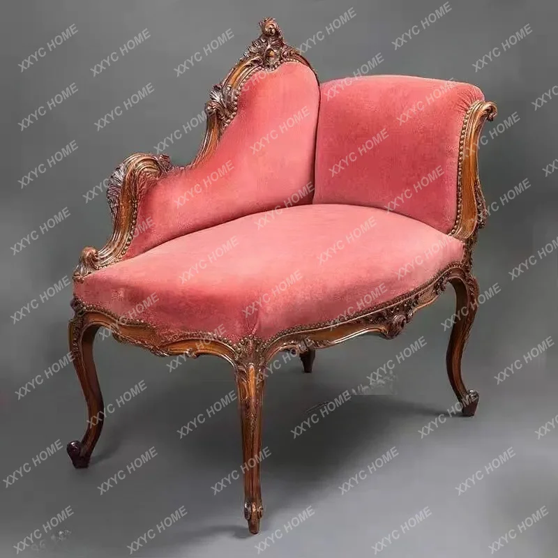 classical carved concubine chair pink flannel full tenon and mortise structure furniture single chair leisure chair