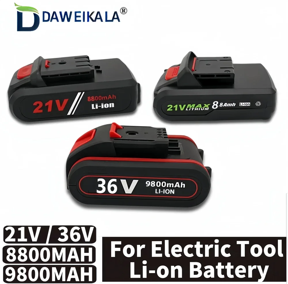 21V/36V WORX Rechargeable Lithium Ion Battery 8800/9800mAh For Electric Power Tool for WORX Replacement High Capacity Battery