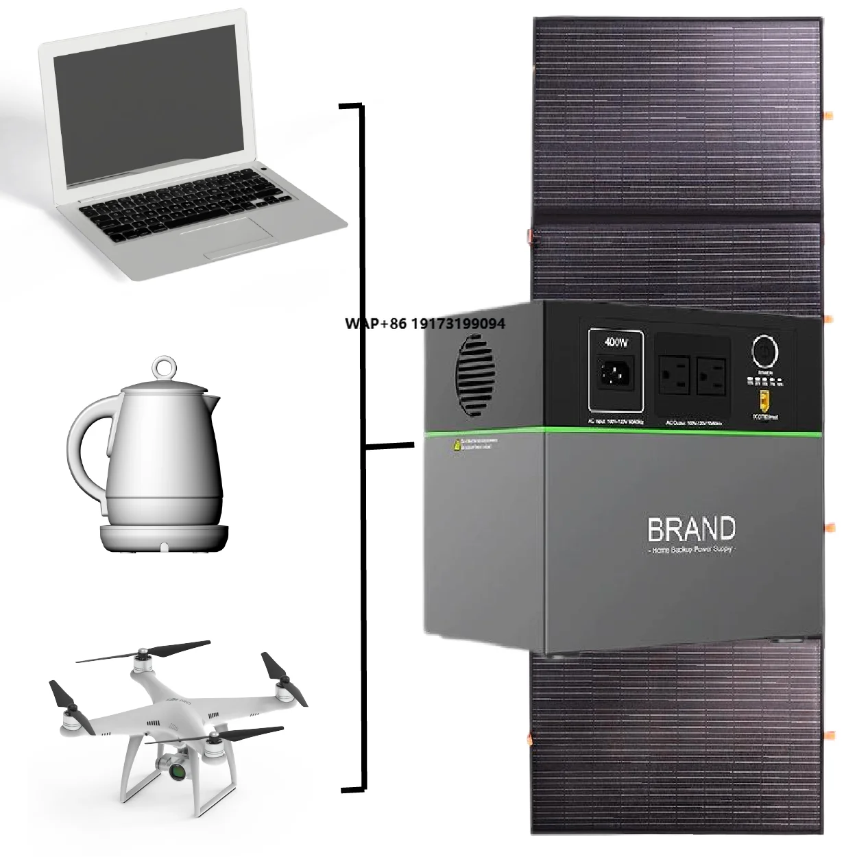 

RV 110v 220v Backup Battery off Grid Storage Rechargeable Portable Solar Generator Outdoor 400w Solar Bank Station