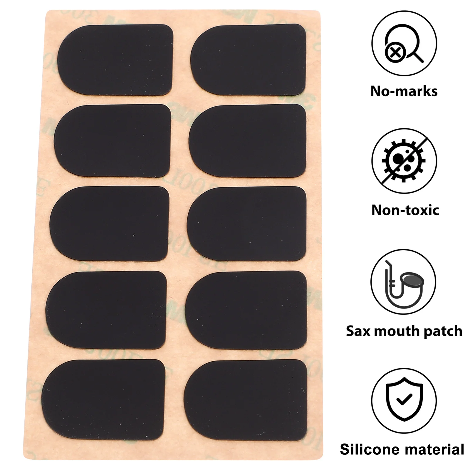 

10Pcs Silicone Mouthpiece Pads 0.8mm for Alto Tenor Sax Clarinet Mouthpiece Protection Cushion Comfortable Fit