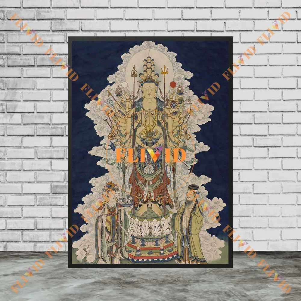 Guanyin Bodhisattva Buddism Maitreya Buddha Religion Poster Wall Pictures For Living Room Wall Art Canvas Painting Unframed